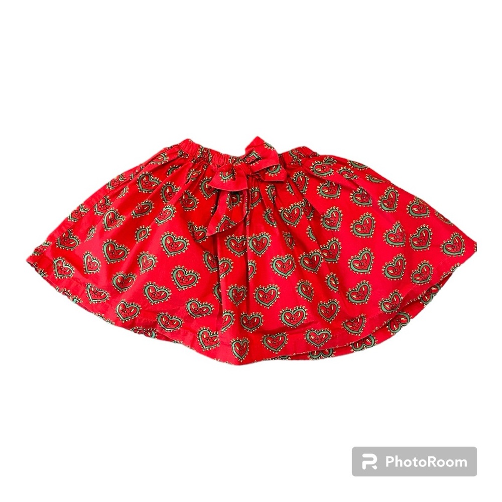 Hanna Andersson hearts red skirt